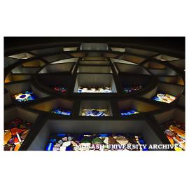 Lindesay Clark window by Leonard French, Robert Blackwood Hall, Clayton campus