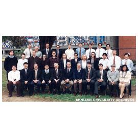 Civil Engineering 4th year students and staff at Caulfield 1996
