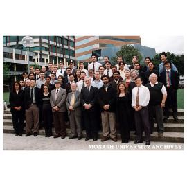Civil Engineering 4th year students and staff at Caulfield 1998