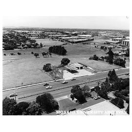 Raised view of Blackburn Road property taken from Howitt Hall