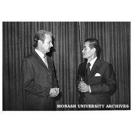 Dr F. John Hunt (left) at ASPAC conference in Manila with conference Director Mr Hongkee Karl