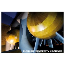 Axial fans that generate powerful winds at the wind tunnel, Clayton campus