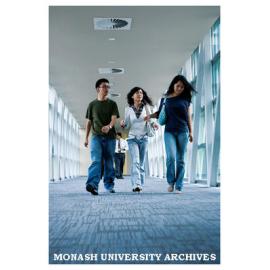 Students in a covered walkway at Sunway campus, Malaysia