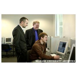 Professor Ron Weber, Dean of Information Technology, at opening of Multimedia Centre at Berwick campus