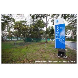 North-east entrance to Monash University with CSIRO buildings on the left.