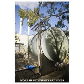 Disused 113,000 litre diesel tank adapted to harvest storm water for reuse in cooling towers, flusher tanks and to cool high temperature hot water pumps in the boiler house.