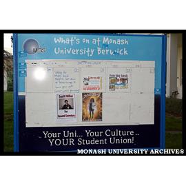 Student Union notice board at Berwick campus