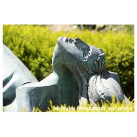 Sculpture in garden at Caulfield campus