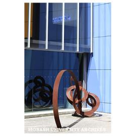 Sculpture outside Monash University Museum of Art