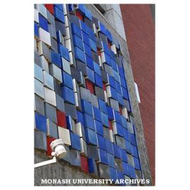 Mosaic mural tiles on Building B, Caulfield campus