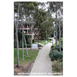Grounds of Peninsula campus, with Building A in background