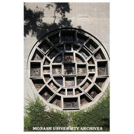 Lindesay Clark window by Leonard French, Robert Blackwood Hall, Clayton campus