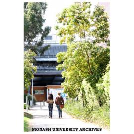 Footpath to multi-level car park (north), Clayton campus.