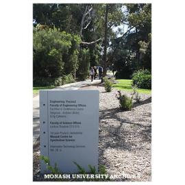 Footpath and gardens between Science and Engineering buildings, Clayton campus