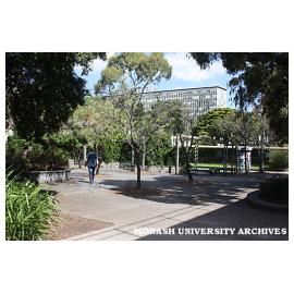 Science courtyard with Menzies building in background, Clayton campus