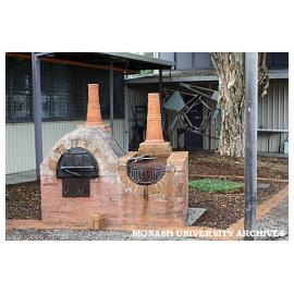 Barbecue outside Art & Design, Gippsland campus