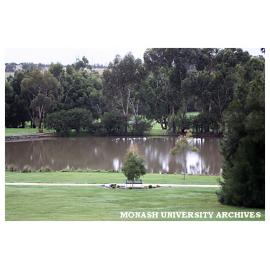 Looking east across lake, Gippsland campus