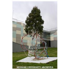 Sculpture outside Building 2E, Gippsland campus