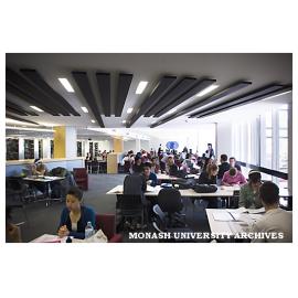 Interior of Hargrave-Andrew library, Clayton campus