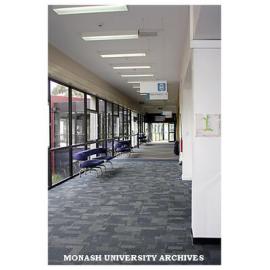 Corridor in Building 1W, Gippsland campus