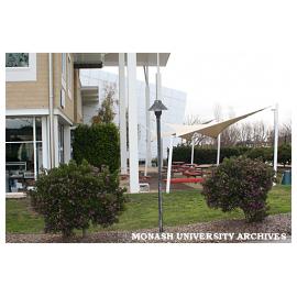 Seating area outside main building, Berwick campus