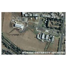 Aerial view of Monash University Berwick campus, with Nossal High School (top left)