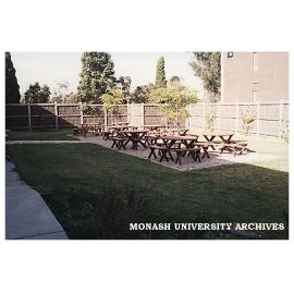 Outdoor seating at Monash University Club
