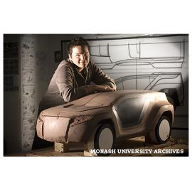Bachelor of Industrial Design honours student Adam Ty Dean Smith, winner of the 2005 Wheels Automotive Design Award for young designer of the year.