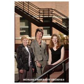'Democracy at the crossroads? Counter-terrorism and the state' conference convenors Associate Professor Colleen Lewis and Associate Professor Jenny Hocking with conference manager Ms Sara Cousins.
