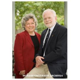 Dean of Education Professor Sue Willis with Emeritus Professor Dick Gunstone.