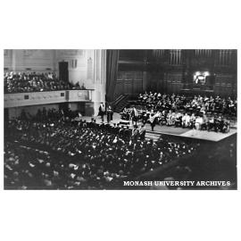 Graduation ceremony at Melbourne Town Hall