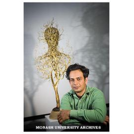 Sculptor-in-residence Mr Dhananjay Singh.
