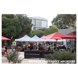 Market stalls outside Campus Centre, Clayton campus