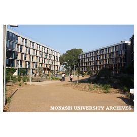 Courtyard between Jackomos Hall and Briggs Hall, Clayton campus