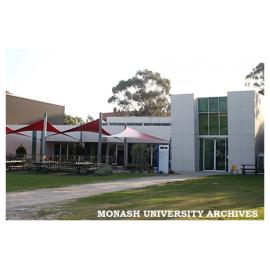 Outdoor eating area at Sports and Recreation Centre, Clayton campus
