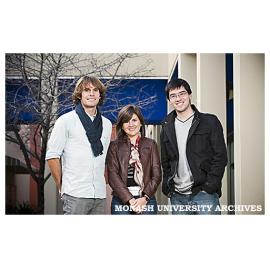 Monash-Oxfam South Africa Student Volunteer Program participants David Humphreys (left), Amy Burton and Darrell Hawkins