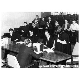 First Moot Court with Bob Williams (centre front, facing camera)