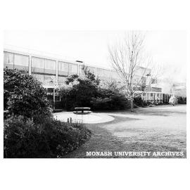Engineering courtyard with fountain
