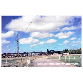 Early construction of the School of Humanities building