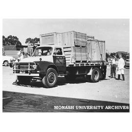 Moving equipment into senior Chemistry building