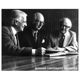 Professor John Legge, Professor Alan Shaw, Professor Alan McBriar (left to right)