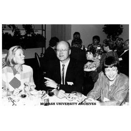 Alumni function - Unknown, Dr Peter Cable, Bronwyn Adams (left to right)