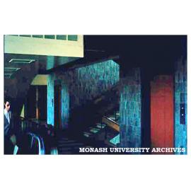 Escalators in Menzies Building, Clayton Campus