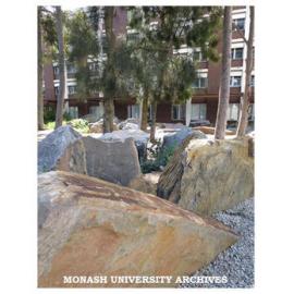 Earth Sciences Garden with Mathematics & Earth, Atmosphere and Environment building in background, Clayton campus