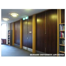 Doors to narthex, Religious Centre, Clayton campus