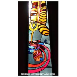 Stained glass window by Les Kossatz, Religious Centre, Clayton campus