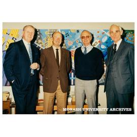 Professor David Aspin, Dr Sydney Dunn, Emeritus Professor Peter Musgrave and Emeritus Professor Richard Selby Smith (left to right)
