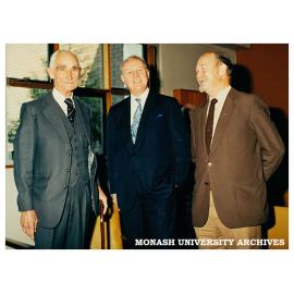 Emeritus Professor Richard Selby Smith, Professor David Aspin and Dr Sydney Dunn
