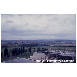 Looking north east across Clayton campus from Menzies Building