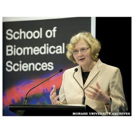 Professor Elizabeth Blackburn, Nobel Laureate in Physiology or Medicine, at the official opening of the new Biomedical Sciences buildings, Clayton campus
